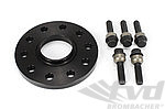 Wheel Spacer - 15 mm - Hub Centric - Anodized with Bolts - Black - Sold Individually