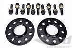 Spacer Set Macan - 12 mm - Black - Hub Centric - Sold as a Pair