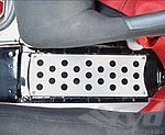 E-Brake Block Off Plate - Center Tunnel - Aluminium Silver Perforated - 911/912/930 65-89