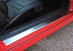 Door Sill Set 993 Turbo / 993 GT2 - Rennline - Stainless Steel - Silver - Twin Turbo Logo